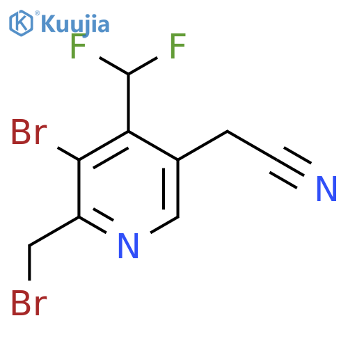 3-Bromo-2-(bromomethyl)-4-(difluoromethyl)pyridine-5-acetonitrile structure