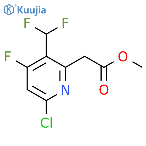 Methyl 6-chloro-3-(difluoromethyl)-4-fluoropyridine-2-acetate structure