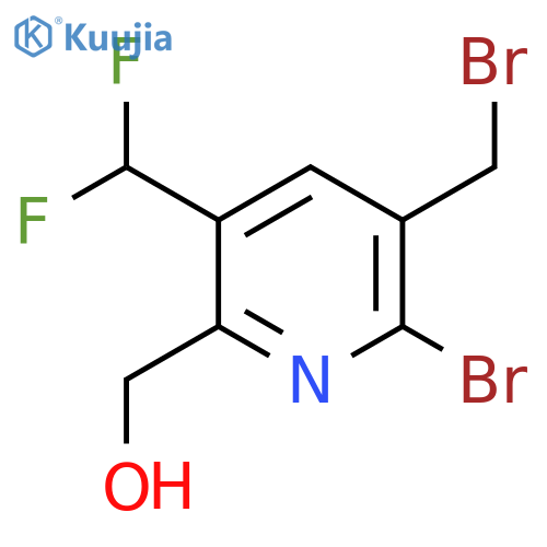 2-Bromo-3-(bromomethyl)-5-(difluoromethyl)pyridine-6-methanol structure