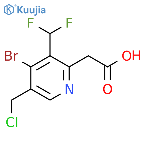4-Bromo-5-(chloromethyl)-3-(difluoromethyl)pyridine-2-acetic acid structure