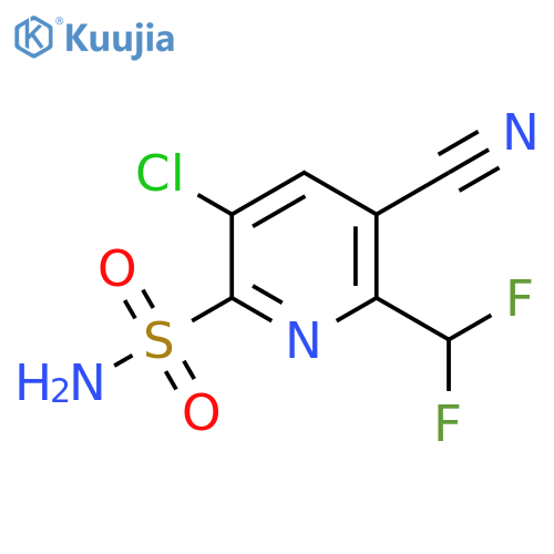 3-Chloro-5-cyano-6-(difluoromethyl)pyridine-2-sulfonamide structure