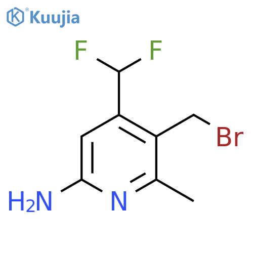 6-Amino-3-(bromomethyl)-4-(difluoromethyl)-2-methylpyridine structure