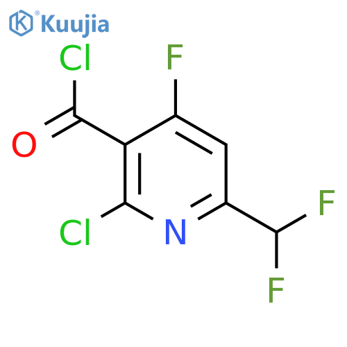 2-Chloro-6-(difluoromethyl)-4-fluoropyridine-3-carbonyl chloride structure