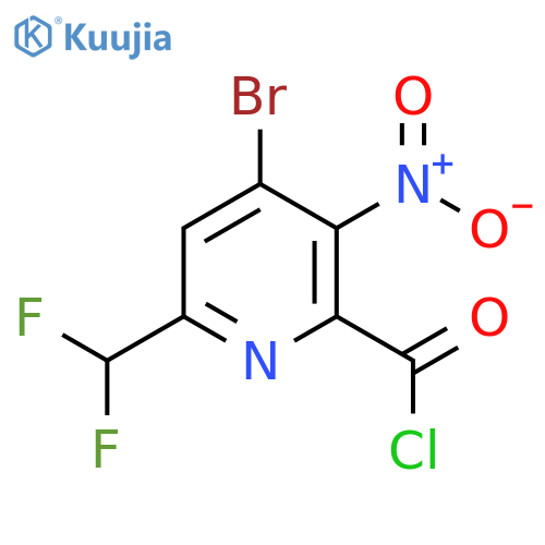 4-Bromo-6-(difluoromethyl)-3-nitropyridine-2-carbonyl chloride structure
