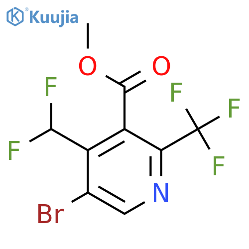 Methyl 5-bromo-4-(difluoromethyl)-2-(trifluoromethyl)pyridine-3-carboxylate structure