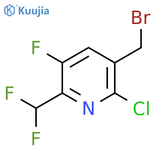 3-(Bromomethyl)-2-chloro-6-(difluoromethyl)-5-fluoropyridine structure
