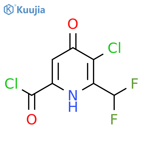 3-Chloro-2-(difluoromethyl)-4-hydroxypyridine-6-carbonyl chloride structure