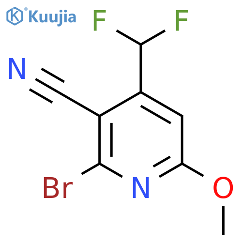 2-Bromo-3-cyano-4-(difluoromethyl)-6-methoxypyridine structure