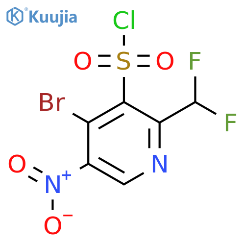4-Bromo-2-(difluoromethyl)-5-nitropyridine-3-sulfonyl chloride structure