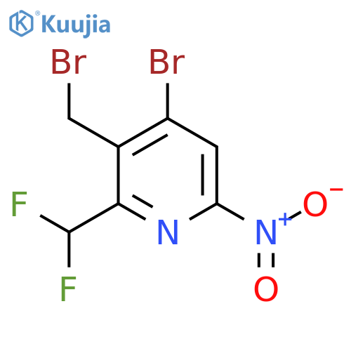 4-Bromo-3-(bromomethyl)-2-(difluoromethyl)-6-nitropyridine structure