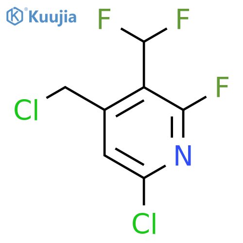 6-Chloro-4-(chloromethyl)-3-(difluoromethyl)-2-fluoropyridine structure