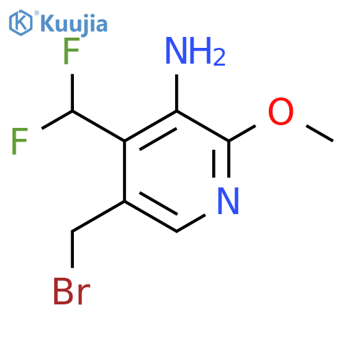3-Amino-5-(bromomethyl)-4-(difluoromethyl)-2-methoxypyridine structure