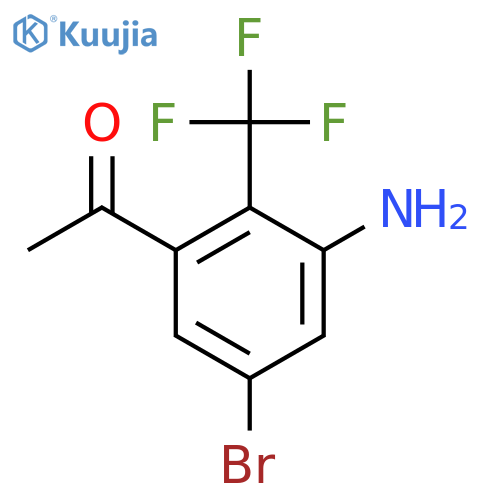 3'-Amino-5'-bromo-2'-(trifluoromethyl)acetophenone structure