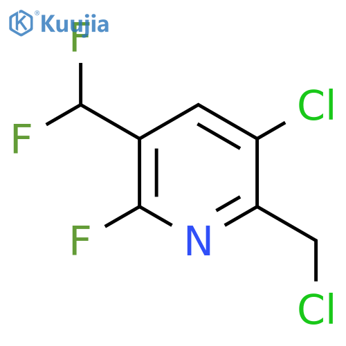 3-Chloro-2-(chloromethyl)-5-(difluoromethyl)-6-fluoropyridine structure