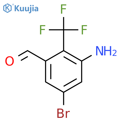 3-Amino-5-bromo-2-(trifluoromethyl)benzaldehyde structure