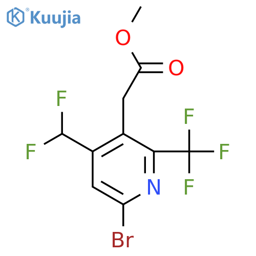 Methyl 6-bromo-4-(difluoromethyl)-2-(trifluoromethyl)pyridine-3-acetate structure