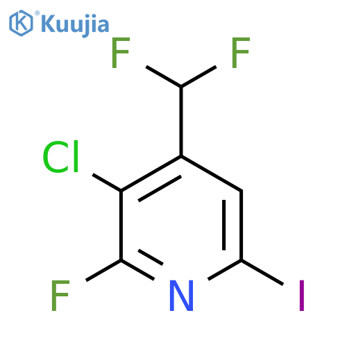 3-Chloro-4-(difluoromethyl)-2-fluoro-6-iodopyridine structure