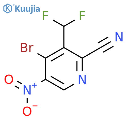 4-Bromo-2-cyano-3-(difluoromethyl)-5-nitropyridine structure