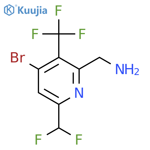 2-(Aminomethyl)-4-bromo-6-(difluoromethyl)-3-(trifluoromethyl)pyridine structure
