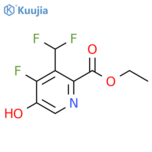 Ethyl 3-(difluoromethyl)-4-fluoro-5-hydroxypyridine-2-carboxylate structure