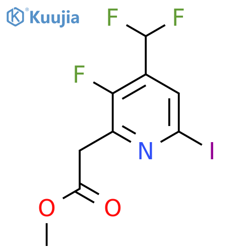 Methyl 4-(difluoromethyl)-3-fluoro-6-iodopyridine-2-acetate structure
