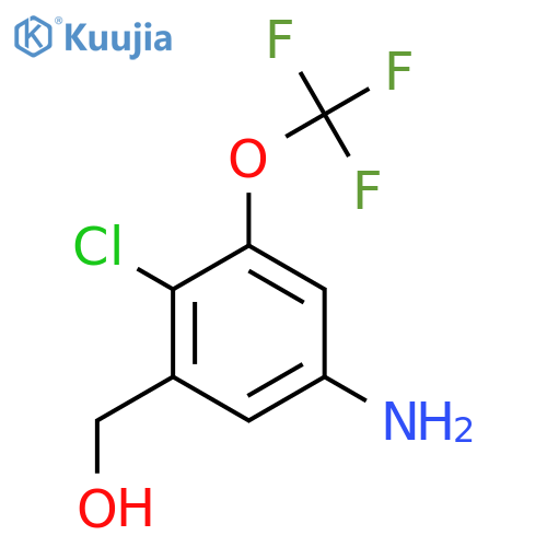 5-Amino-2-chloro-3-(trifluoromethoxy)benzyl alcohol structure