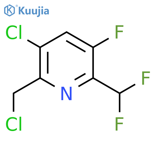 3-Chloro-2-(chloromethyl)-6-(difluoromethyl)-5-fluoropyridine structure
