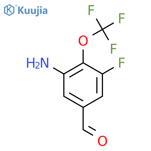 3-Amino-5-fluoro-4-(trifluoromethoxy)benzaldehyde structure