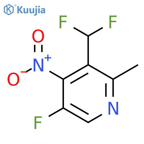 3-(Difluoromethyl)-5-fluoro-2-methyl-4-nitropyridine structure