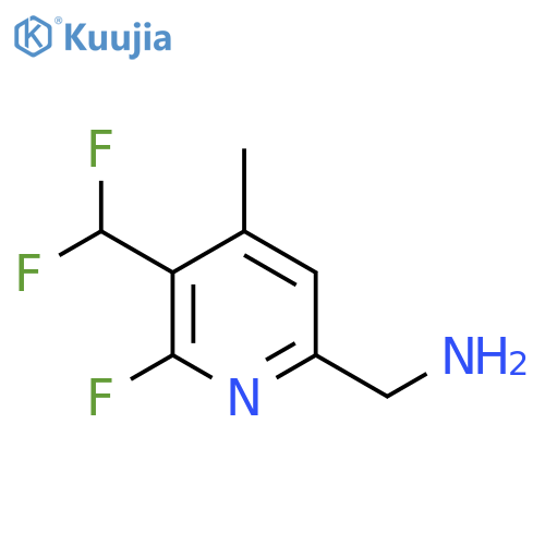 6-(Aminomethyl)-3-(difluoromethyl)-2-fluoro-4-methylpyridine structure