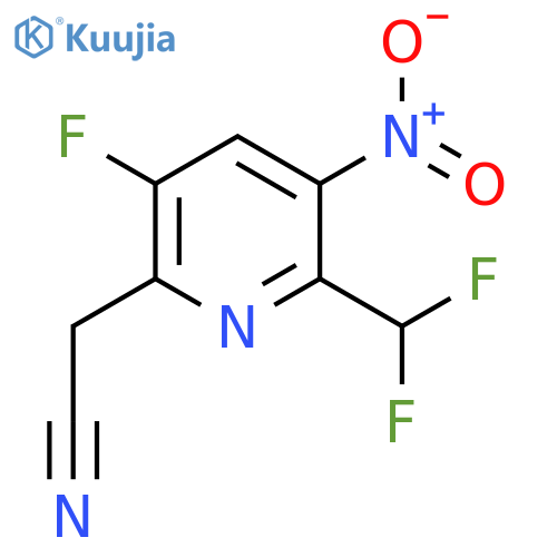 2-(Difluoromethyl)-5-fluoro-3-nitropyridine-6-acetonitrile structure