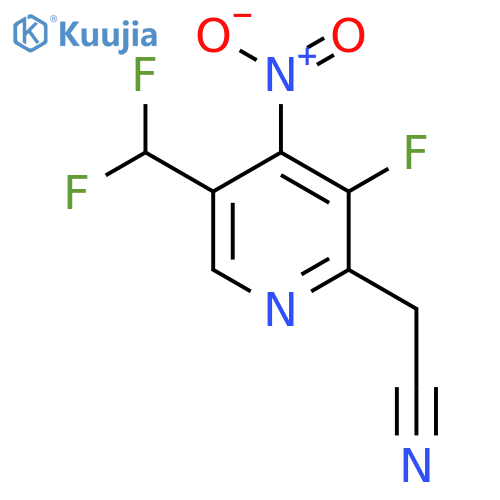 5-(Difluoromethyl)-3-fluoro-4-nitropyridine-2-acetonitrile structure