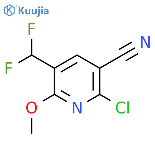 2-Chloro-3-cyano-5-(difluoromethyl)-6-methoxypyridine structure