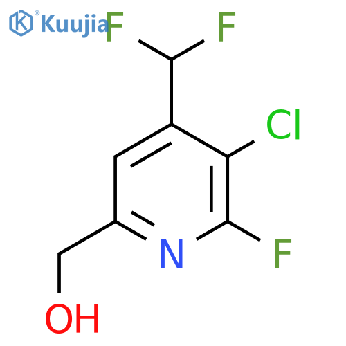 3-Chloro-4-(difluoromethyl)-2-fluoropyridine-6-methanol structure