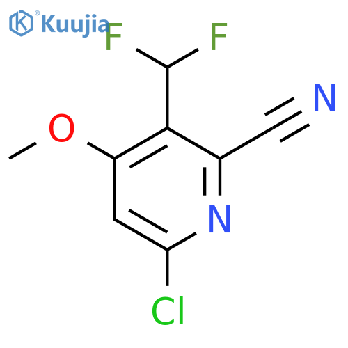 6-Chloro-2-cyano-3-(difluoromethyl)-4-methoxypyridine structure