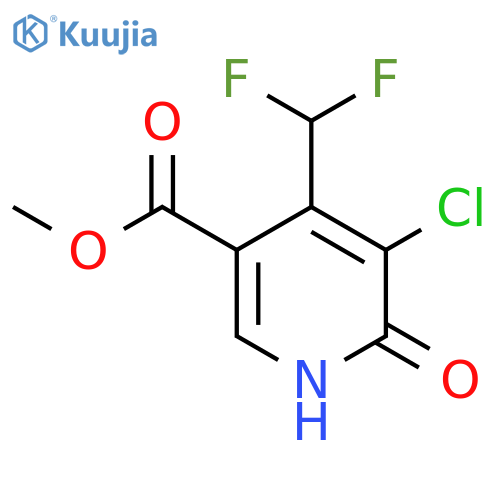 Methyl 3-chloro-4-(difluoromethyl)-2-hydroxypyridine-5-carboxylate structure
