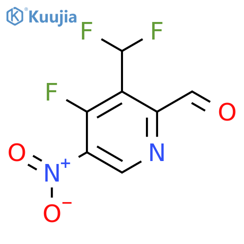 3-(Difluoromethyl)-4-fluoro-5-nitropyridine-2-carboxaldehyde structure