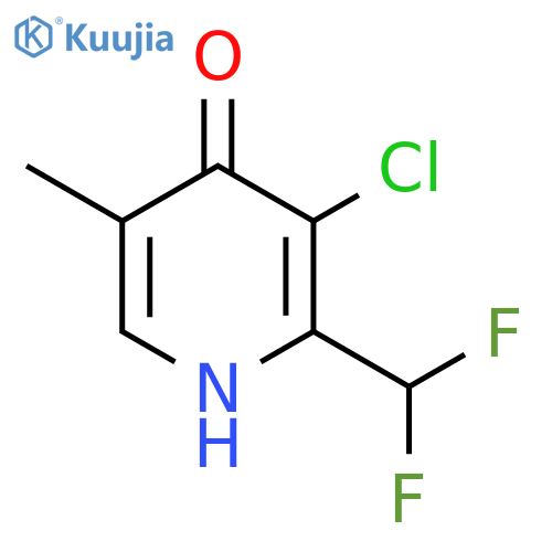 3-Chloro-2-(difluoromethyl)-4-hydroxy-5-methylpyridine structure