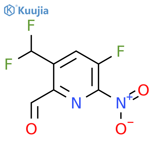3-(Difluoromethyl)-5-fluoro-6-nitropyridine-2-carboxaldehyde structure