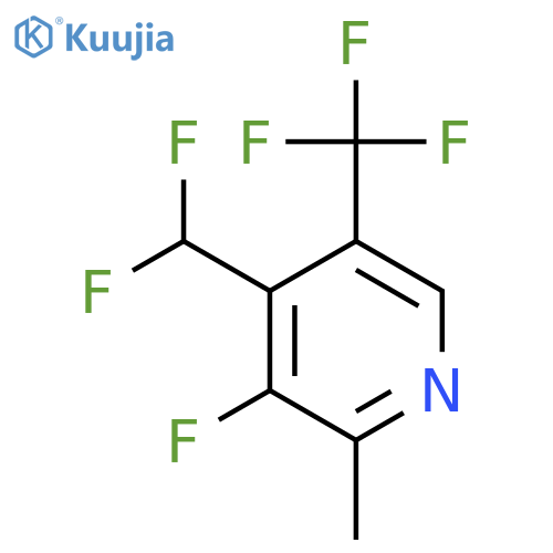 4-(Difluoromethyl)-3-fluoro-2-methyl-5-(trifluoromethyl)pyridine structure