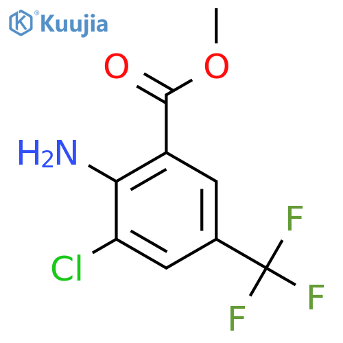 Methyl 2-amino-3-chloro-5-(trifluoromethyl)benzoate structure