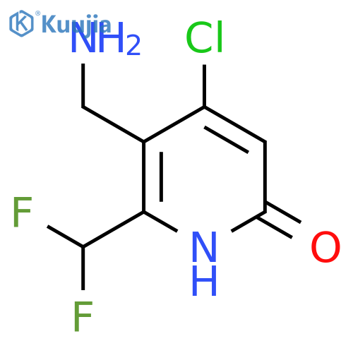 3-(Aminomethyl)-4-chloro-2-(difluoromethyl)-6-hydroxypyridine structure