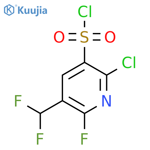 2-Chloro-5-(difluoromethyl)-6-fluoropyridine-3-sulfonyl chloride structure
