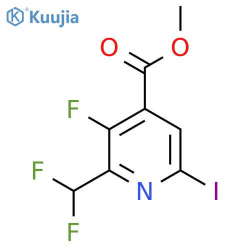 Methyl 2-(difluoromethyl)-3-fluoro-6-iodopyridine-4-carboxylate structure