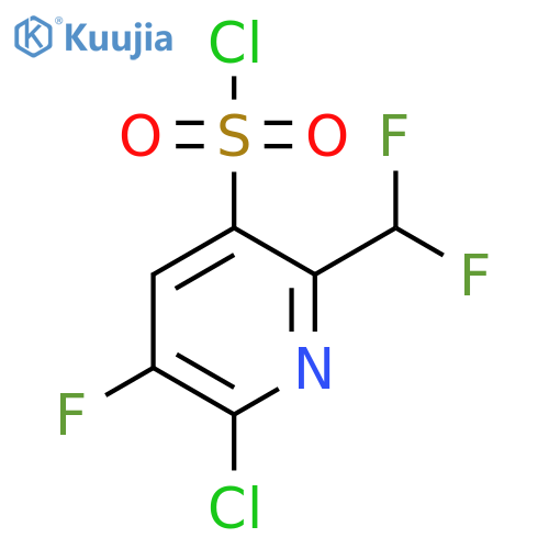 2-Chloro-6-(difluoromethyl)-3-fluoropyridine-5-sulfonyl chloride structure