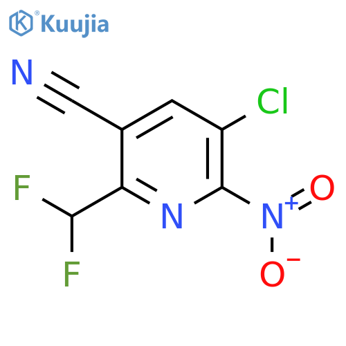 3-Chloro-5-cyano-6-(difluoromethyl)-2-nitropyridine structure