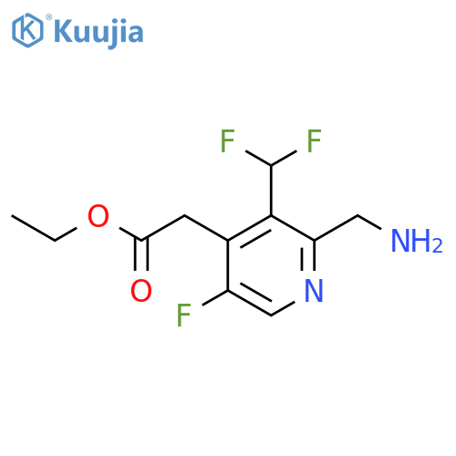 Ethyl 2-(aminomethyl)-3-(difluoromethyl)-5-fluoropyridine-4-acetate structure