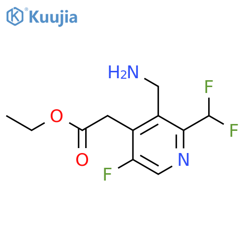 Ethyl 3-(aminomethyl)-2-(difluoromethyl)-5-fluoropyridine-4-acetate structure