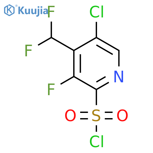5-Chloro-4-(difluoromethyl)-3-fluoropyridine-2-sulfonyl chloride structure