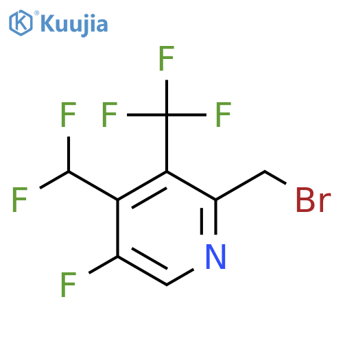 2-(Bromomethyl)-4-(difluoromethyl)-5-fluoro-3-(trifluoromethyl)pyridine structure